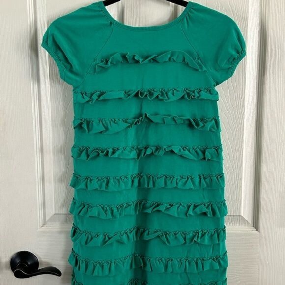 Hanna Andersson Green Ruffle Dress Sz 120 (US 6/7) - Picture 13 of 15